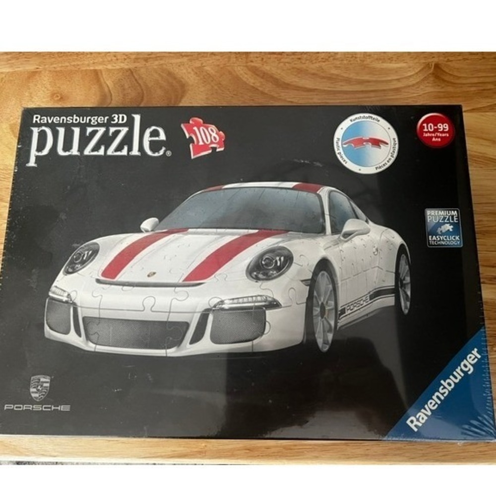 Ravensburger Porsche 911 R 3D Puzzle 108pc 1:18 Scale White Red 125289 NEW